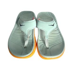 ‼️SOLD‼️ HOKA ONE ONE Ora Recovery Flip Sandals Blue / Orange Size Women's 7